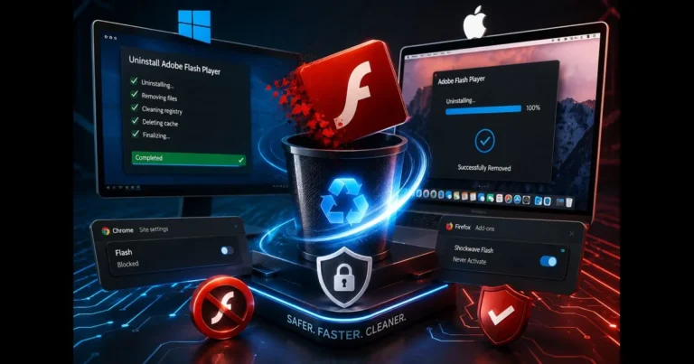 uninstall flash player