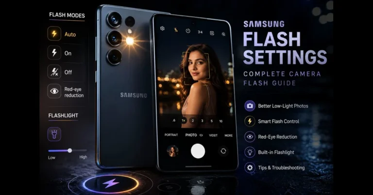 samsung flash settings