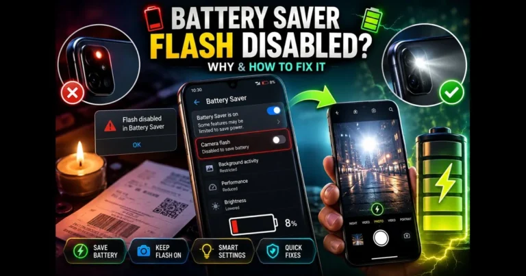 battery saver flash disabled