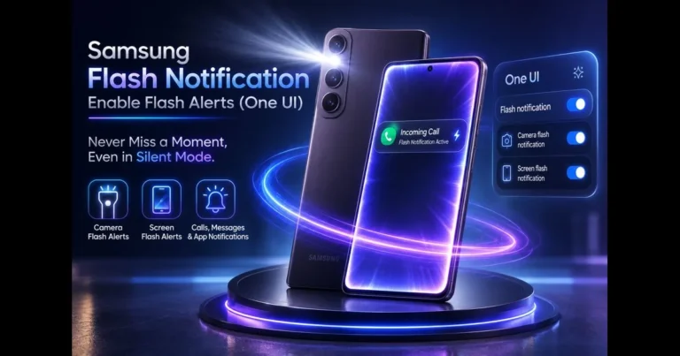 samsung flash notification