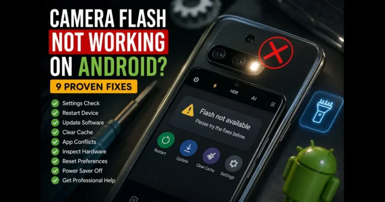 camera flash not working android