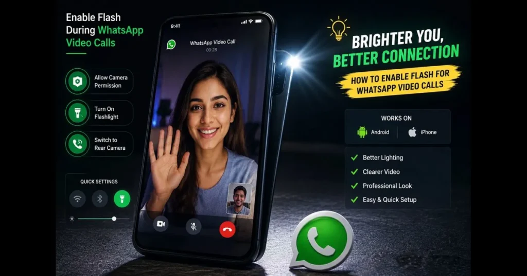 whatsapp video call flash